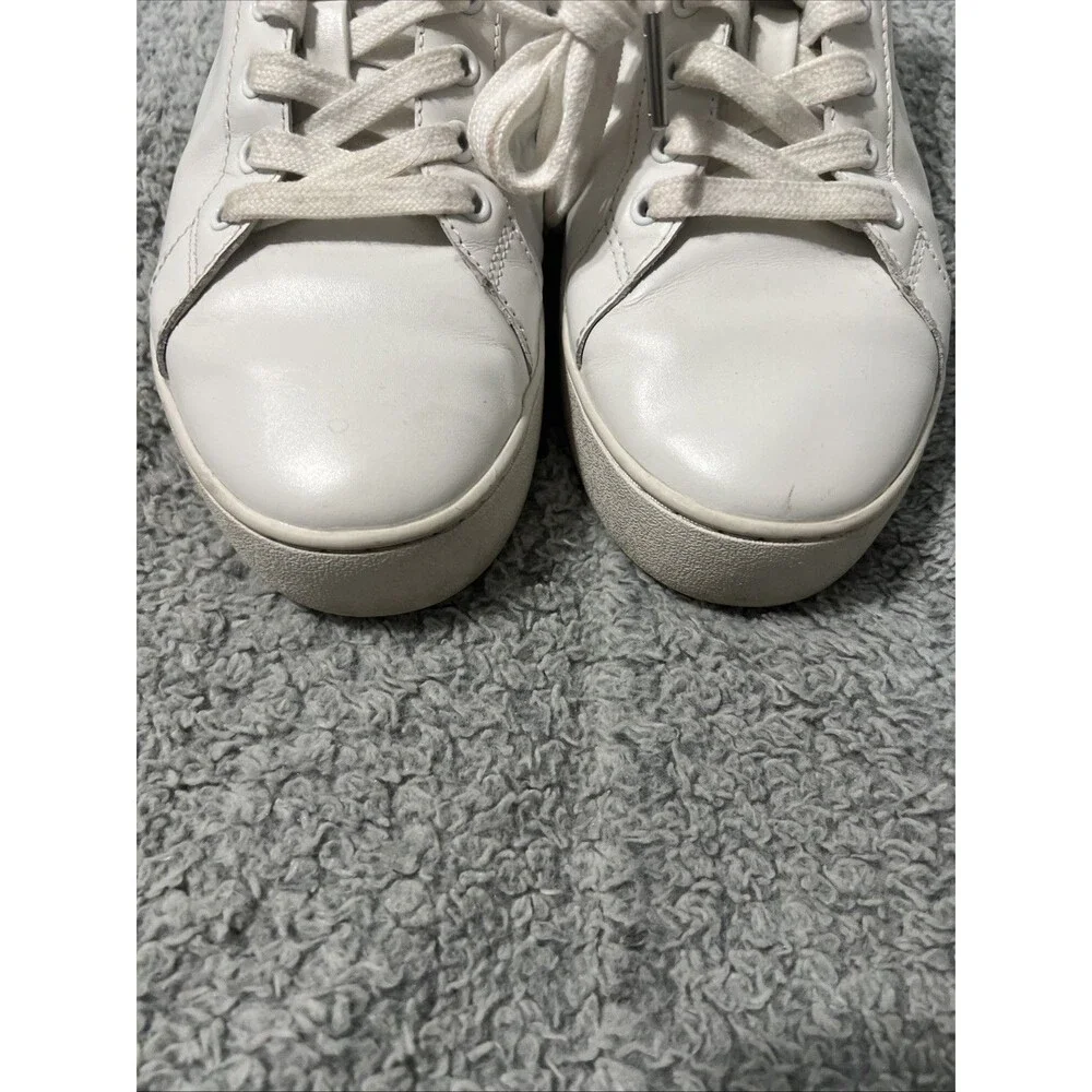 Michael Kors white leather sneakers size 10 fashion studded